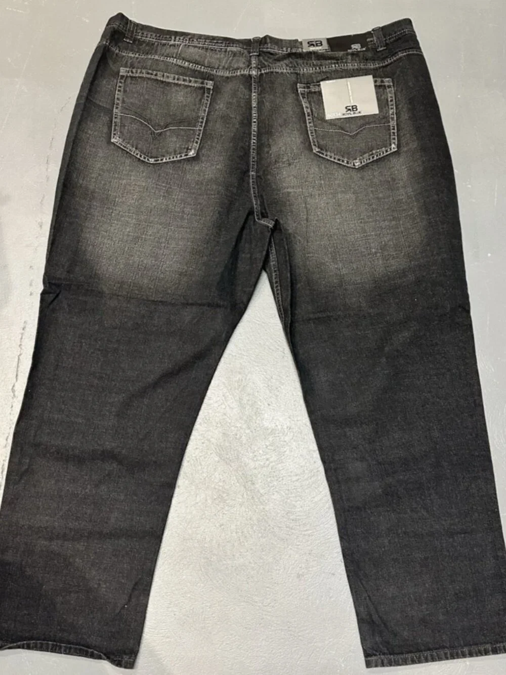 Royal Blue Brand Denim Jeans Men Size 60 x 34 Relaxed Fit Big & Tall New